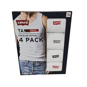 Levi's Tank Top Men's Size XL 46 - 48 White Ribbed Undershirts